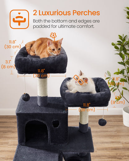Light Grey Tall Cat Tree Activity Centre - image 71
