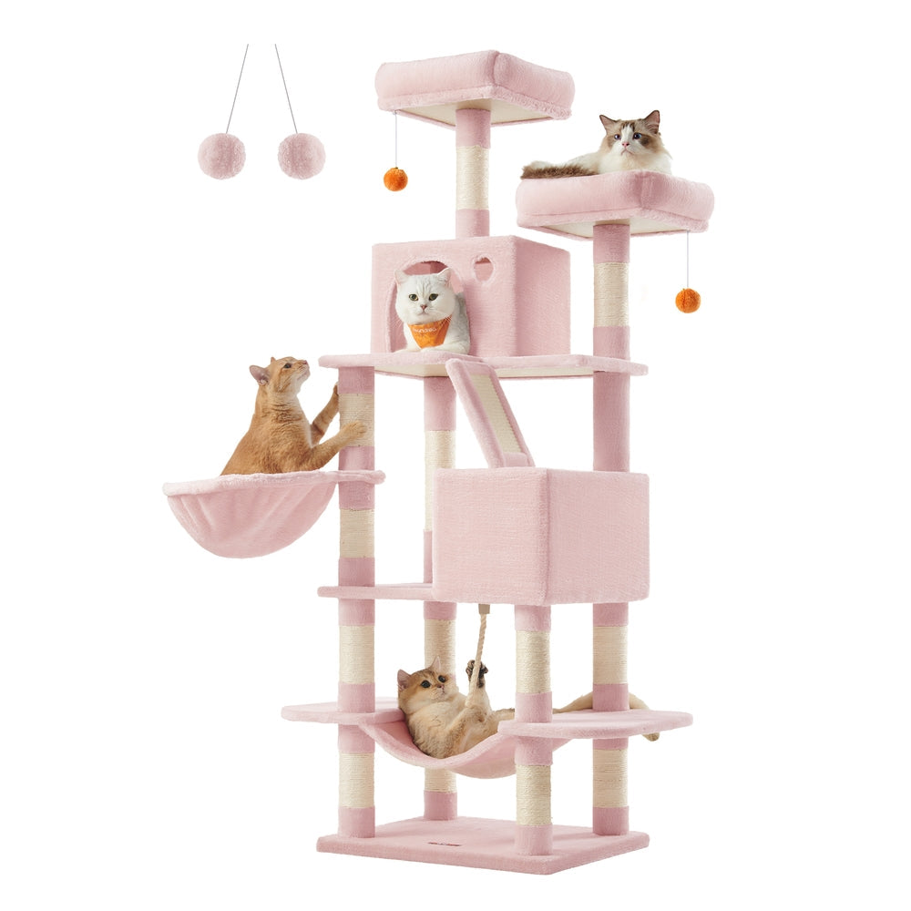 Light Grey Tall Cat Tree Activity Centre - image 33