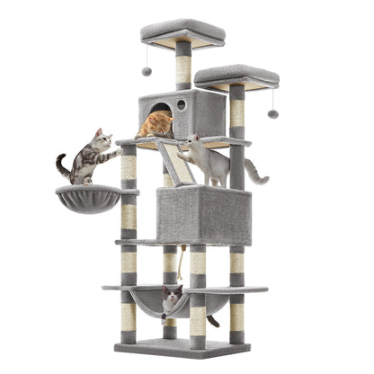 Light Grey Tall Cat Tree Activity Centre - image 57