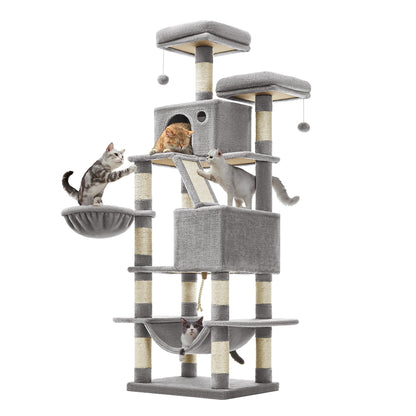 Light Grey Tall Cat Tree Activity Centre - image 58