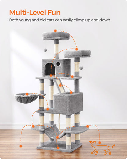 Light Grey Tall Cat Tree Activity Centre - image 60