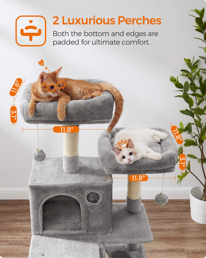 Light Grey Tall Cat Tree Activity Centre - image 61