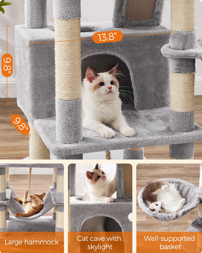 Light Grey Tall Cat Tree Activity Centre - image 62