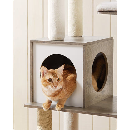 Cat Tower with Scratching Posts Padded Perches Wooden - image 7