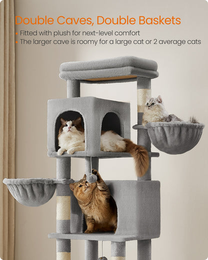 Large Cat Tree, Multi-Level, Dove Grey - image 4