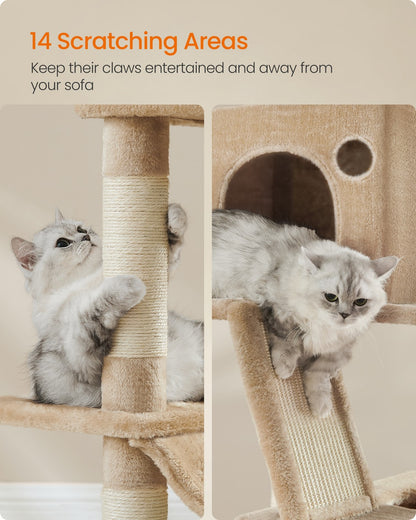 Light Grey Tall Cat Tree Activity Centre - image 82