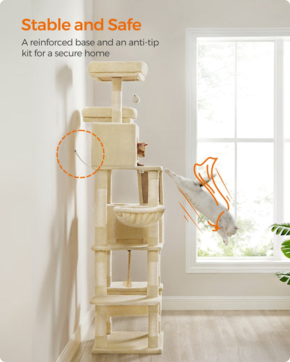Light Grey Tall Cat Tree Activity Centre - image 16