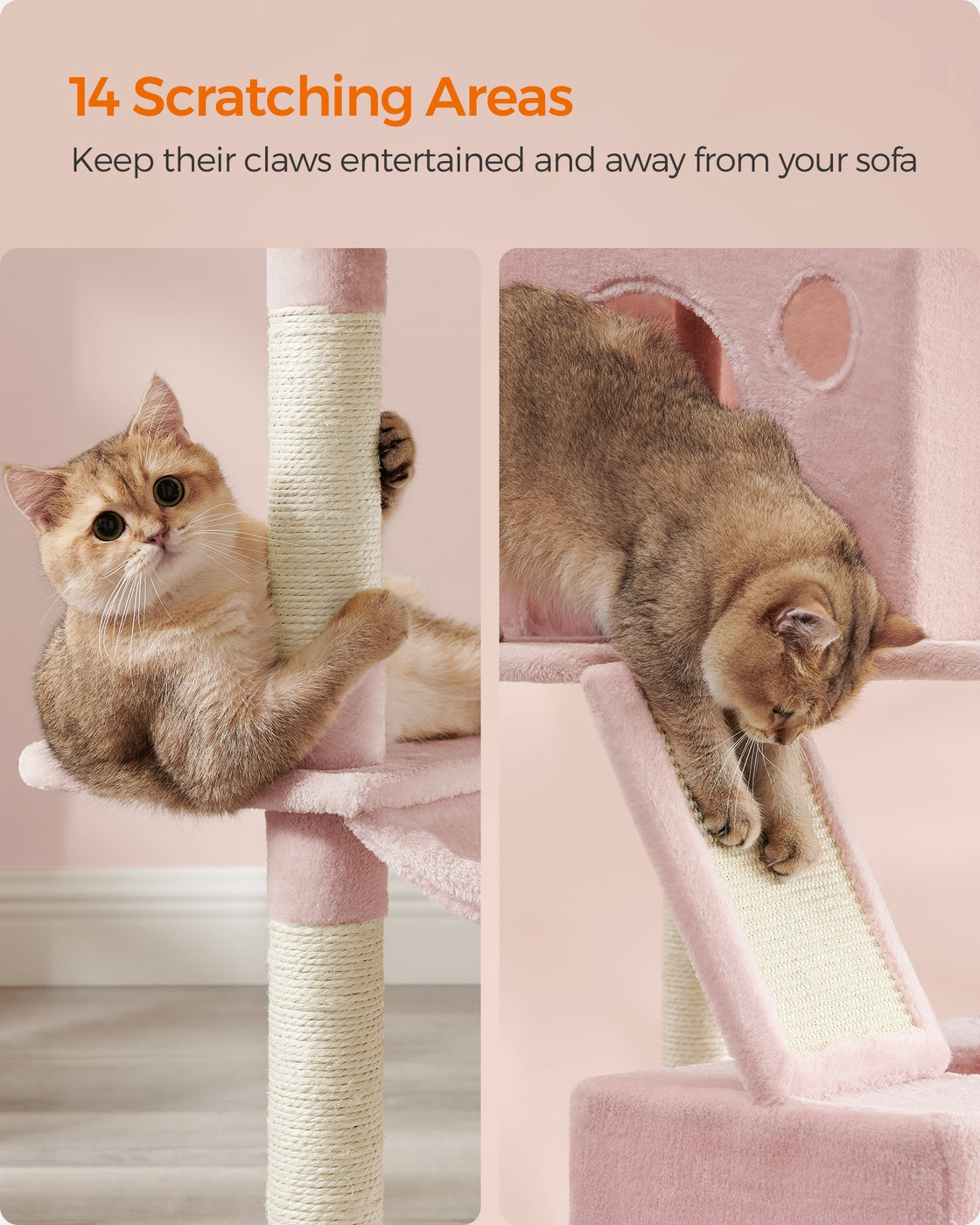 Light Grey Tall Cat Tree Activity Centre - image 22