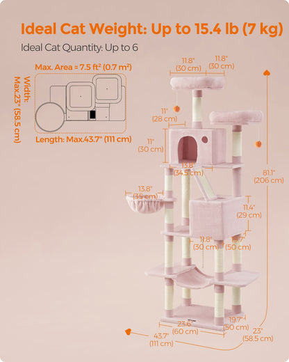 Light Grey Tall Cat Tree Activity Centre - image 23