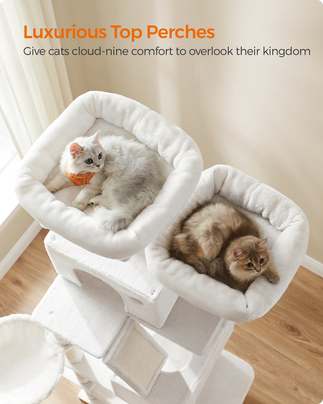 Light Grey Tall Cat Tree Activity Centre - image 28
