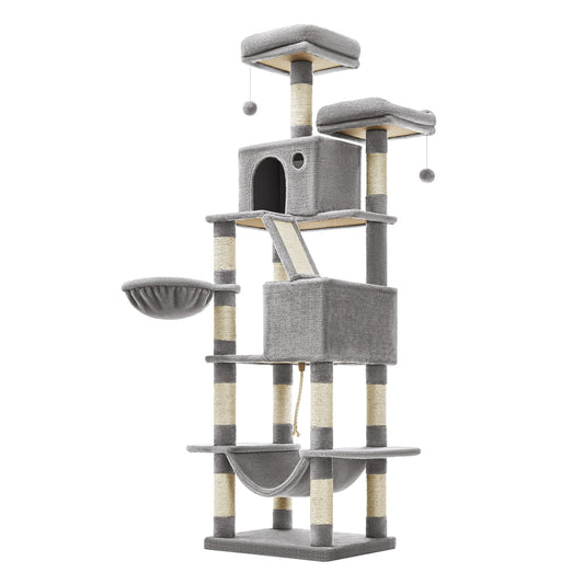 Light Grey Tall Cat Tree Activity Centre - image 1