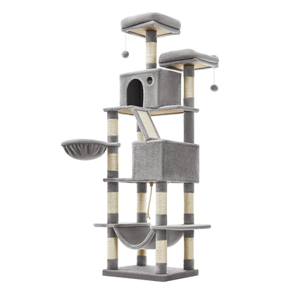 Light Grey Tall Cat Tree Activity Centre - image 2