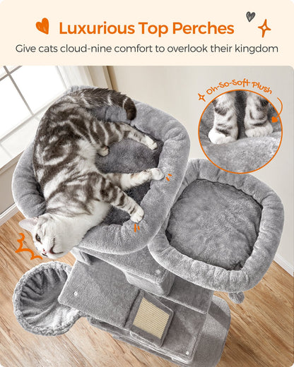 Light Grey Tall Cat Tree Activity Centre - image 4