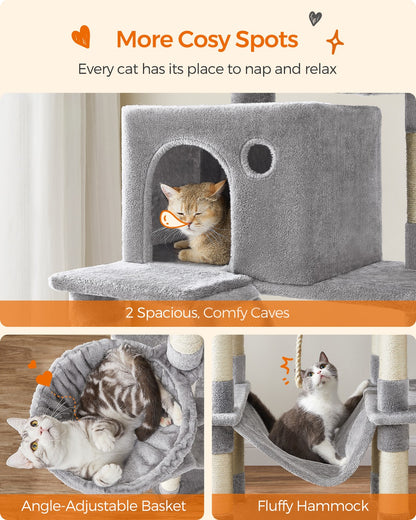 Light Grey Tall Cat Tree Activity Centre - image 5
