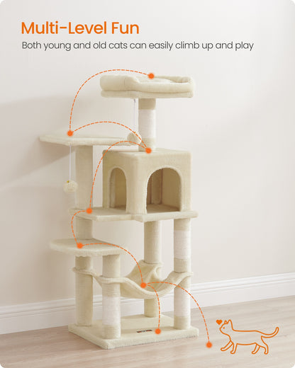 Grey Cat Condo with Hammock & Pompoms - image 43