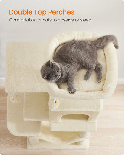 Grey Cat Condo with Hammock & Pompoms - image 44