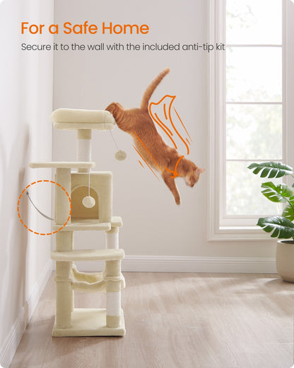 Grey Cat Condo with Hammock & Pompoms - image 49