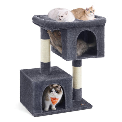 101 cm Cat Tower with 2 Cat Caves - image 11