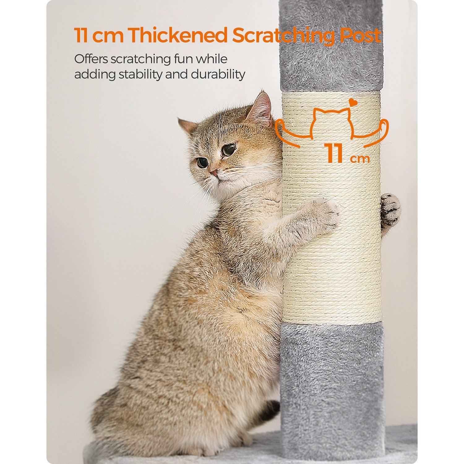 101 cm Cat Tower with 2 Cat Caves - image 6