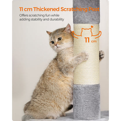 101 cm Cat Tower with 2 Cat Caves - image 6