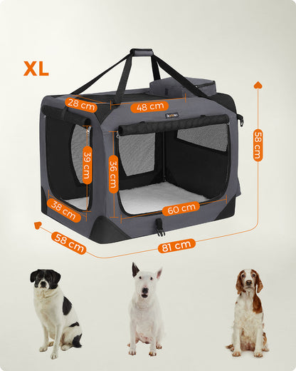Pet Carrier 81 x 58 x 58 cm Grey - image 4
