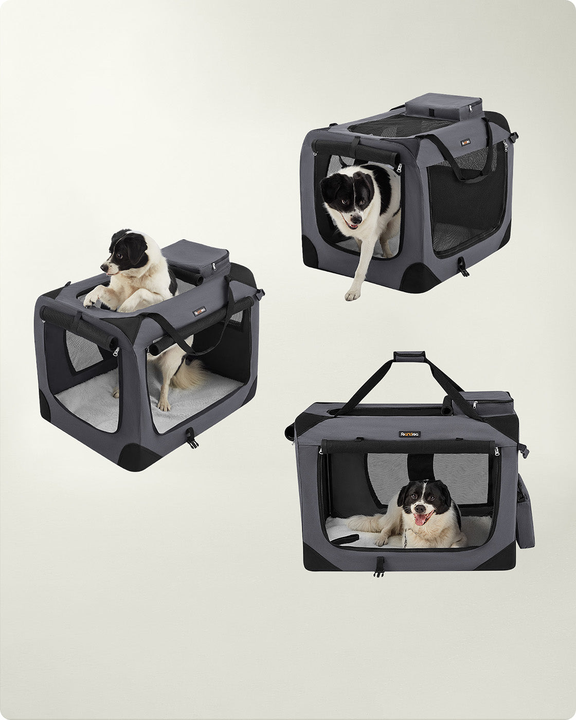 Pet Carrier 81 x 58 x 58 cm Grey - image 7
