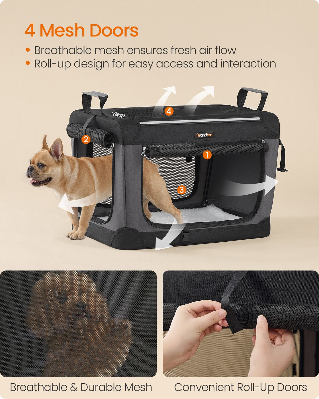 Foldable dog crate for Small Dogs - image 4