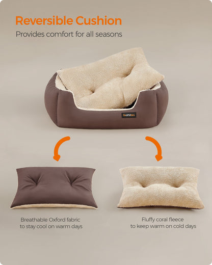 Washable Dog Bed S Coffee Brown - image 5
