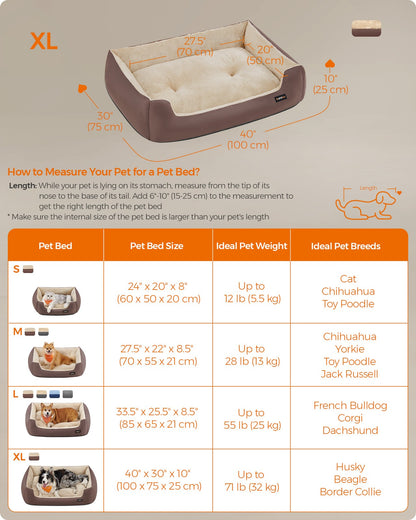 Washable Dog Bed S Coffee Brown - image 12