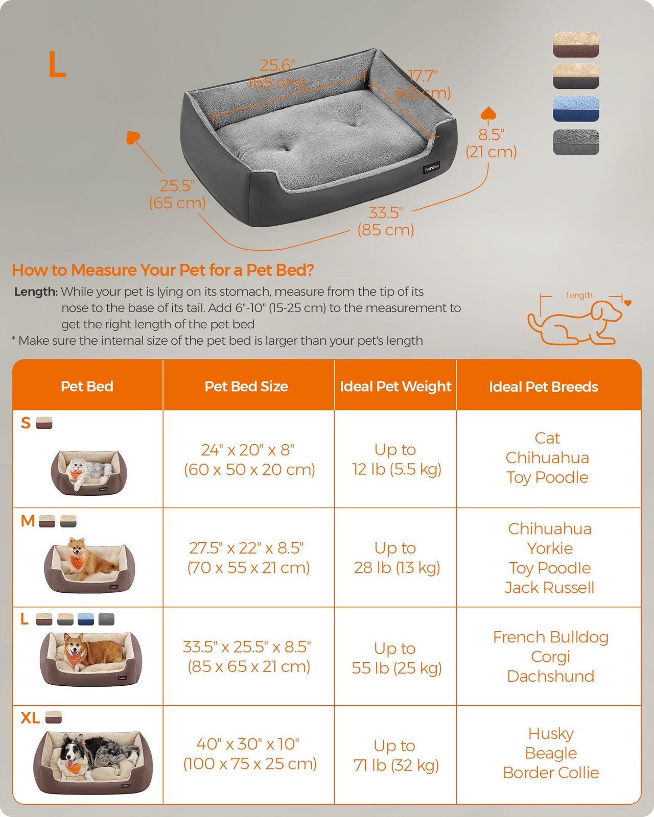 Washable Dog Bed S Coffee Brown - image 18