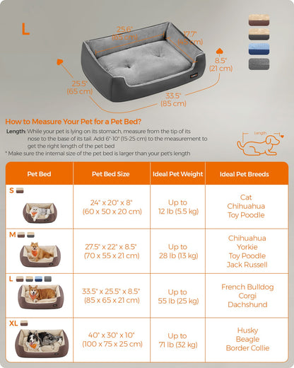 Washable Dog Bed S Coffee Brown - image 18