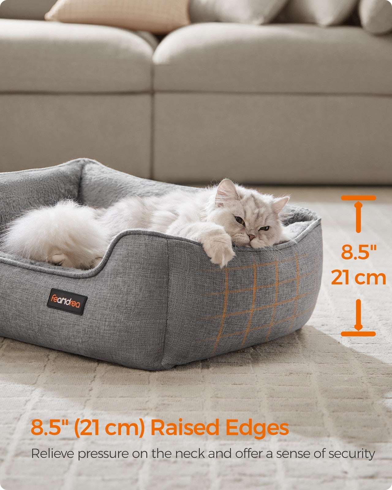 Washable Dog Bed S Light Grey - image 3