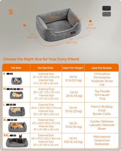 Washable Dog Bed S Light Grey - image 7