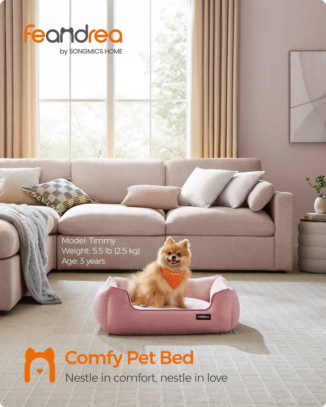 Washable Dog Bed S Coffee Brown - image 28