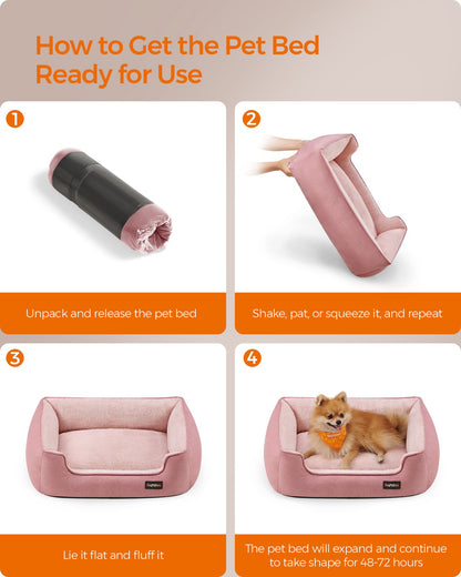 Washable Dog Bed S Coffee Brown - image 34