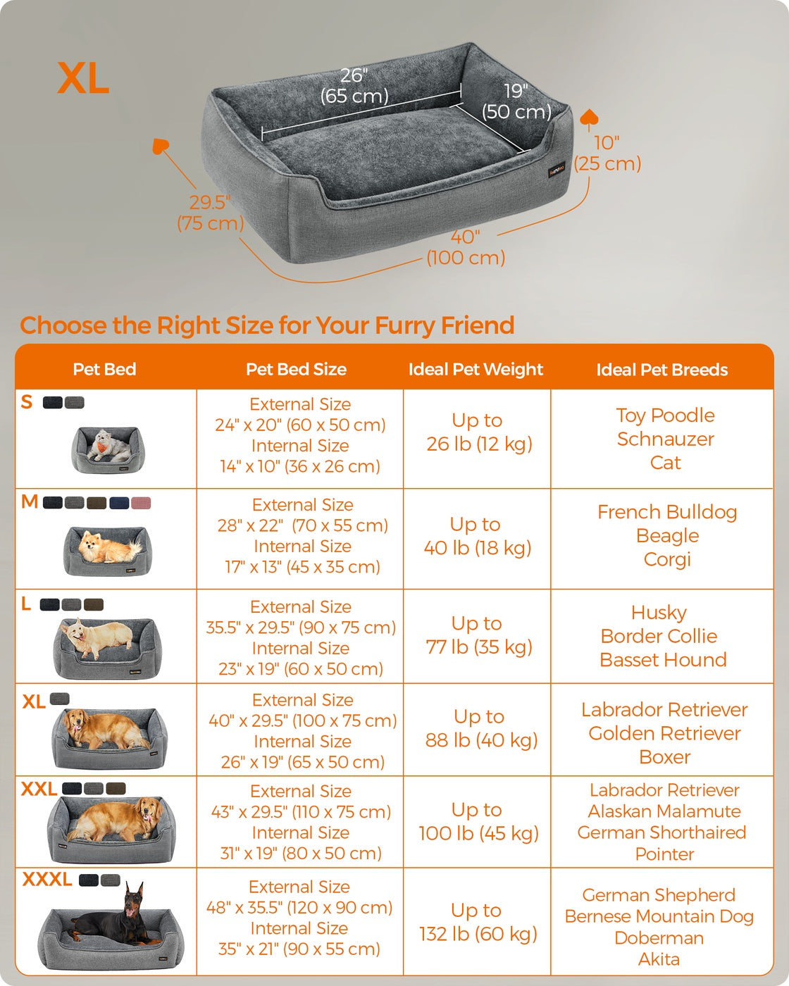 Washable Dog Bed S Coffee Brown - image 41
