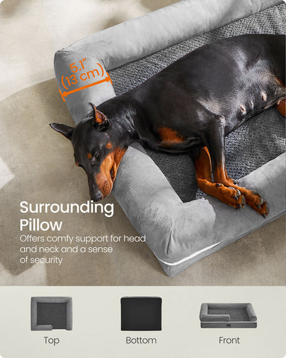 Orthopedic Dog Bed Light Grey - image 4
