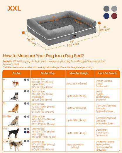 Orthopedic Dog Bed Light Grey - image 5