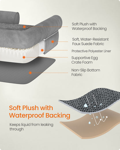 Orthopedic Dog Bed Light Grey - image 6