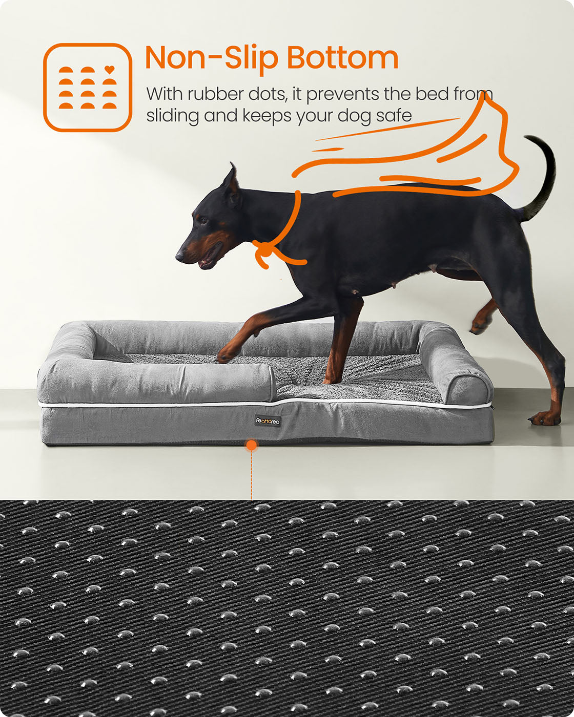 Orthopedic Dog Bed Light Grey - image 8