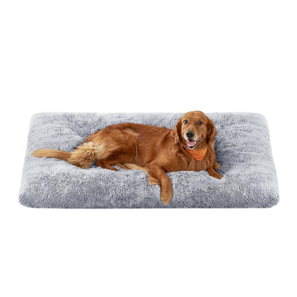 Large Fluffy Dog Bed Grey Ombré - image 1