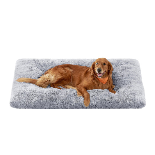 Large Fluffy Dog Bed Grey Ombré - image 1
