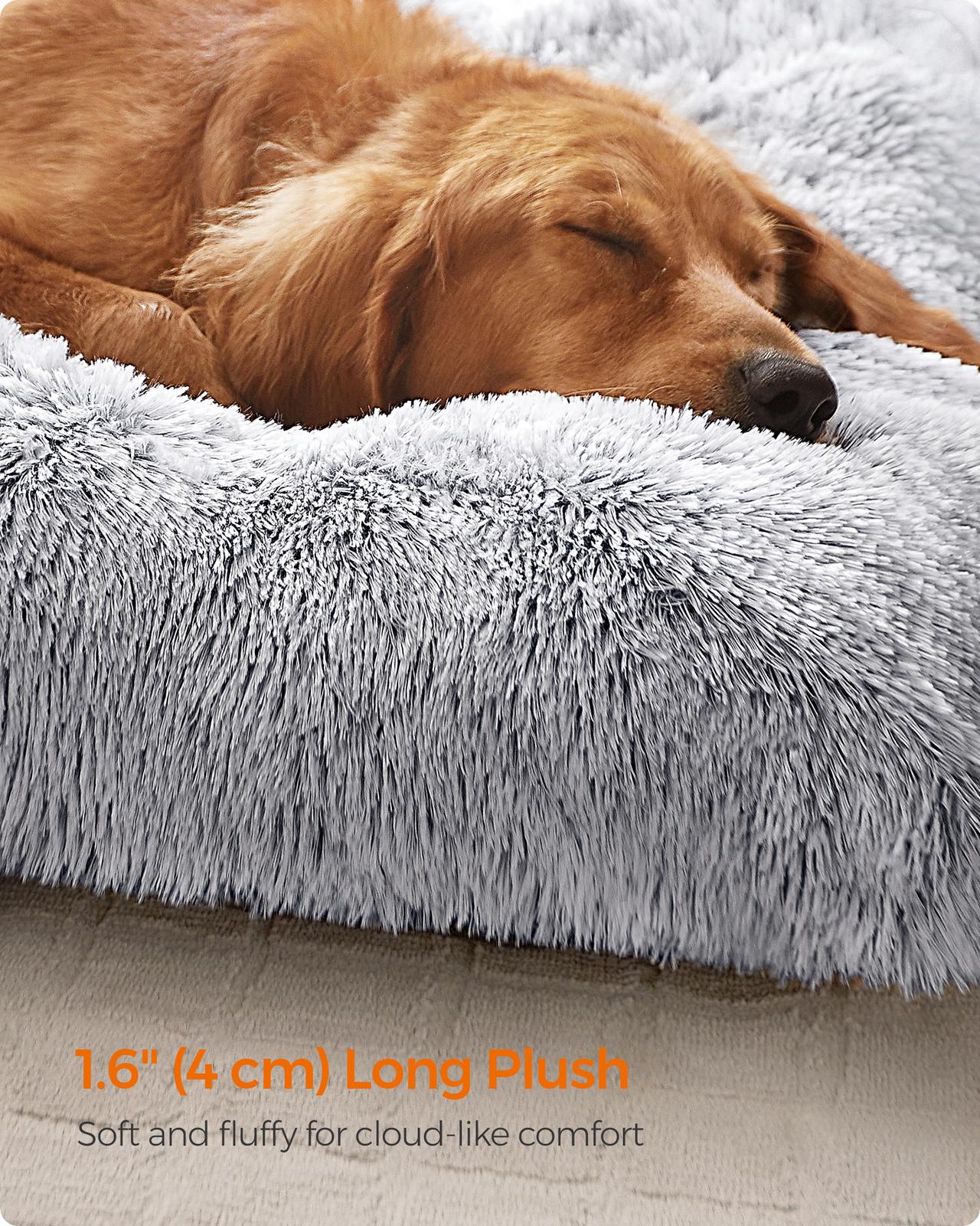 Large Fluffy Dog Bed Grey Ombré - image 4