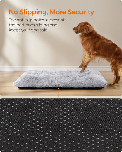 Large Fluffy Dog Bed Grey Ombré - image 6
