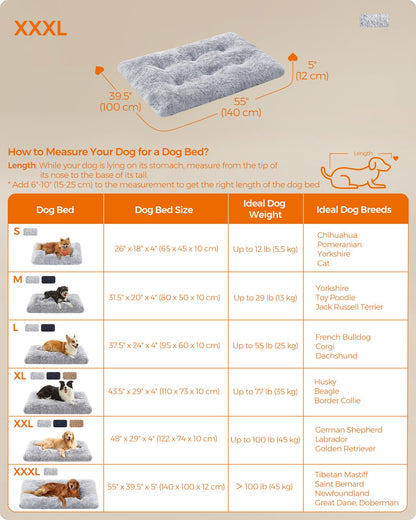 Large Fluffy Dog Bed Grey Ombré - image 8