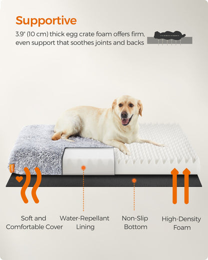 122 x 74 x 10 cm Dog Bed Grey Ombré - image 3