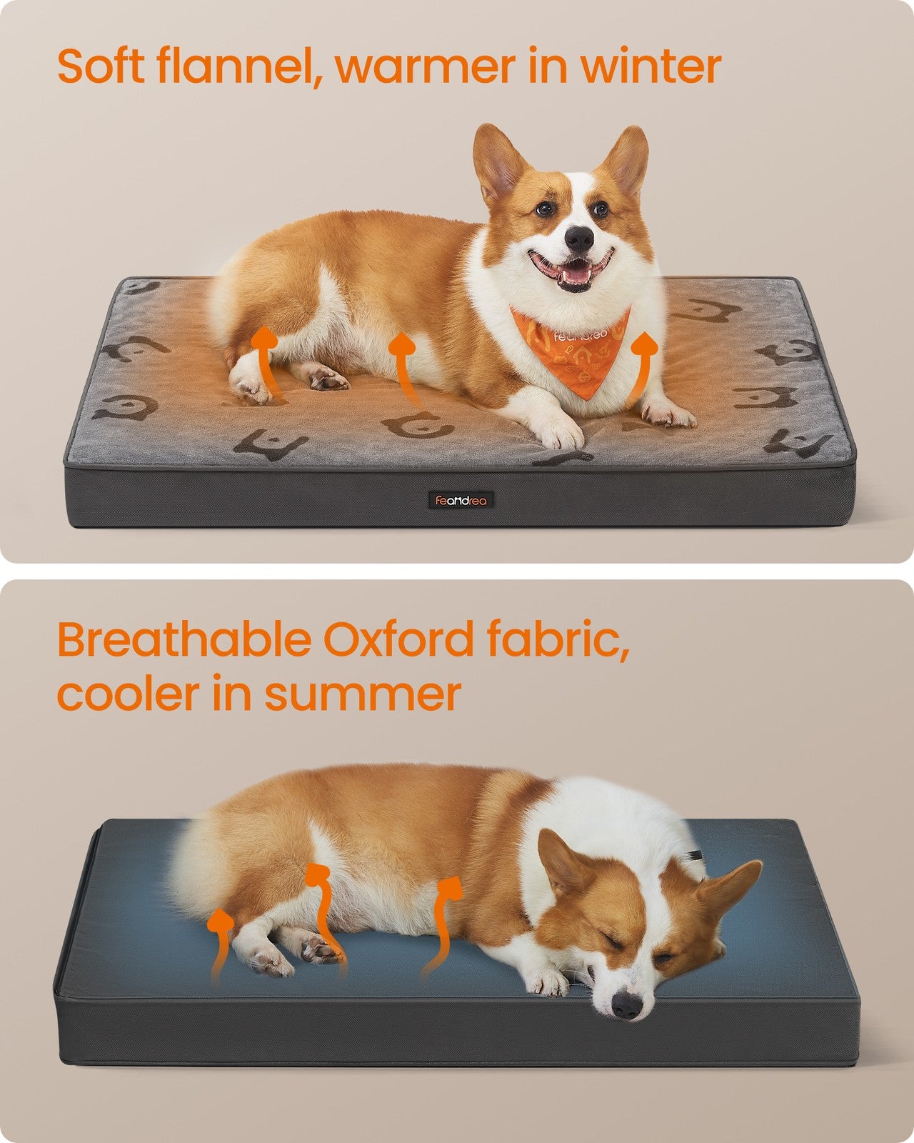 L Orthopedic Dog Bed for Dog Crate Dove Grey - image 3