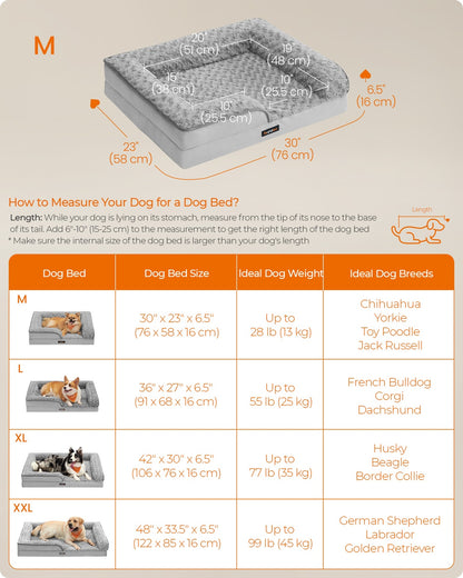 Memory Foam Dog Bed with Sides Dove Grey - image 30