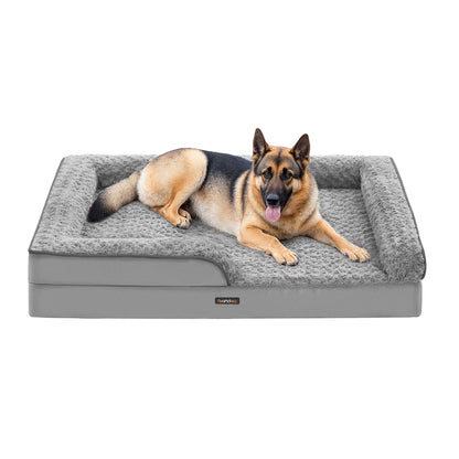 Memory Foam Dog Bed with Sides Dove Grey - image 13