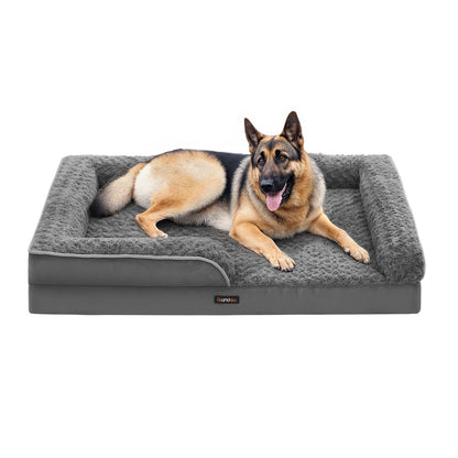 Memory Foam Dog Bed with Sides Dove Grey - image 19